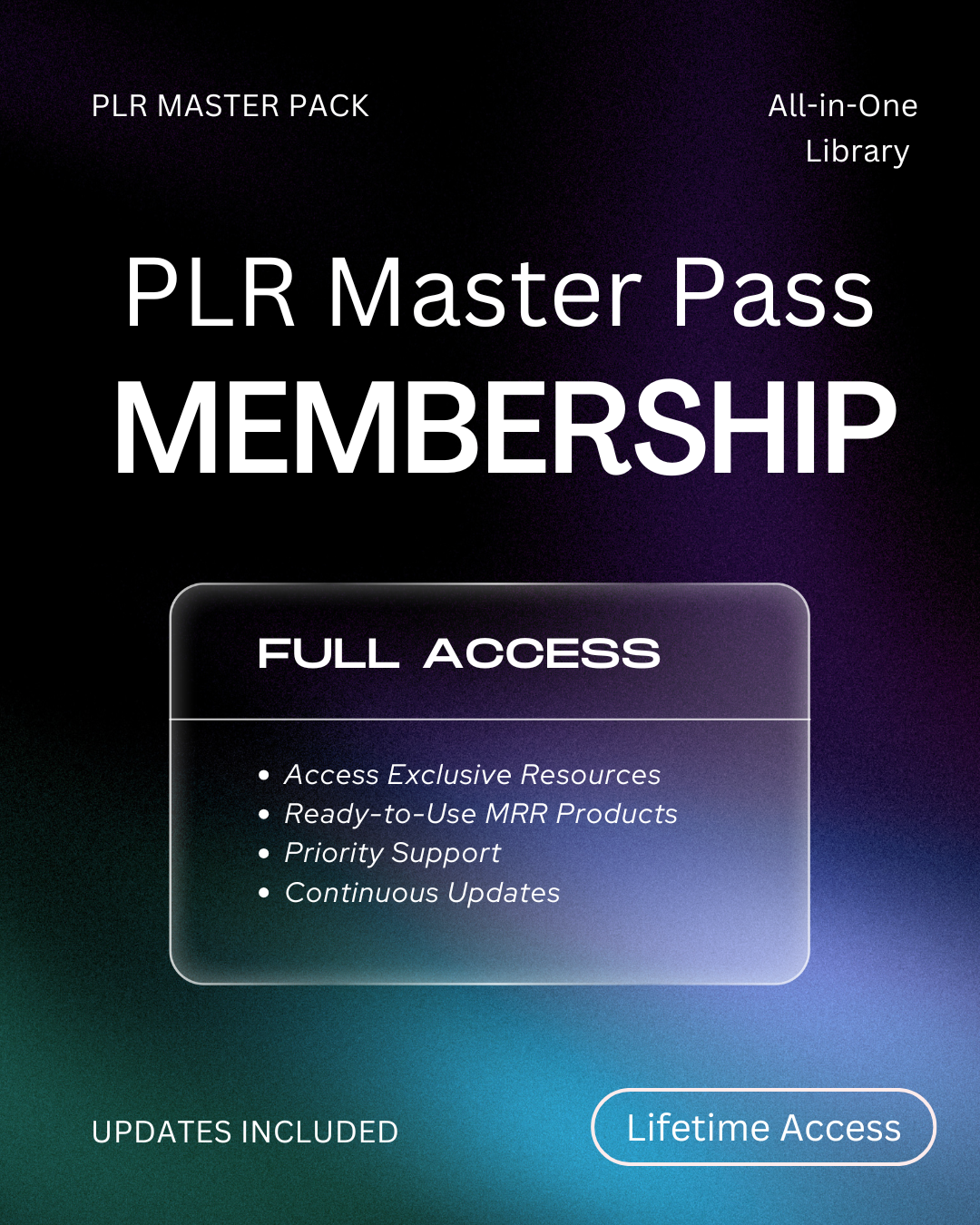 PLR Master Pass MEMBERSHIP