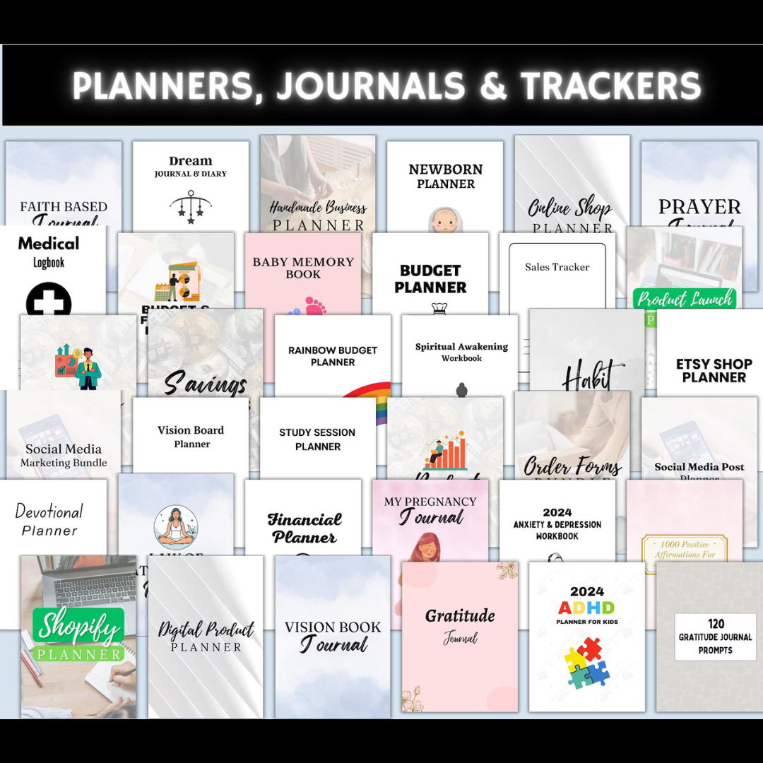 13,000+ Canva Templates Mega Bundle | 250+ PLR & MRR Planners, Journals, Trackers & More
