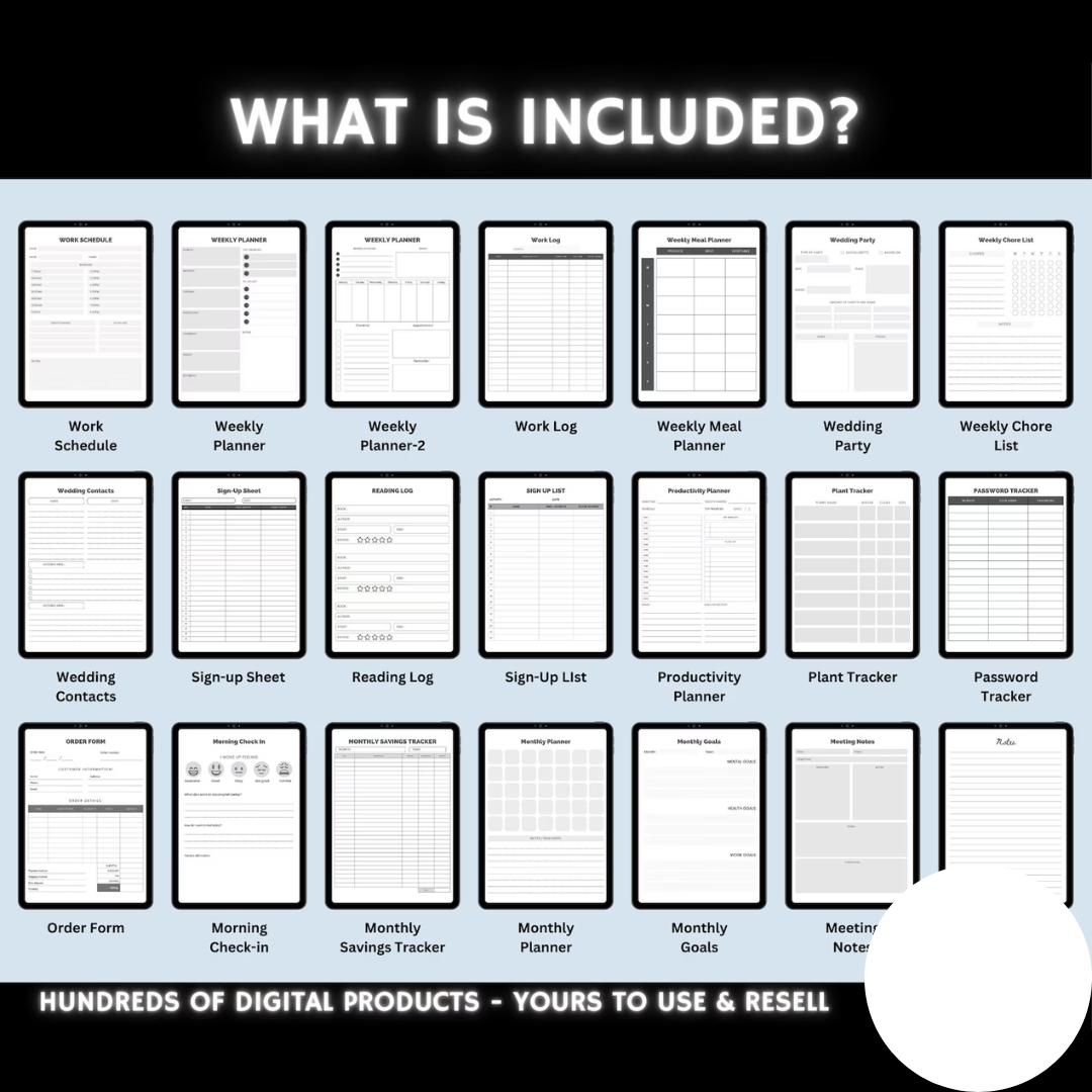 13,000+ Canva Templates Mega Bundle | 250+ PLR & MRR Planners, Journals, Trackers & More