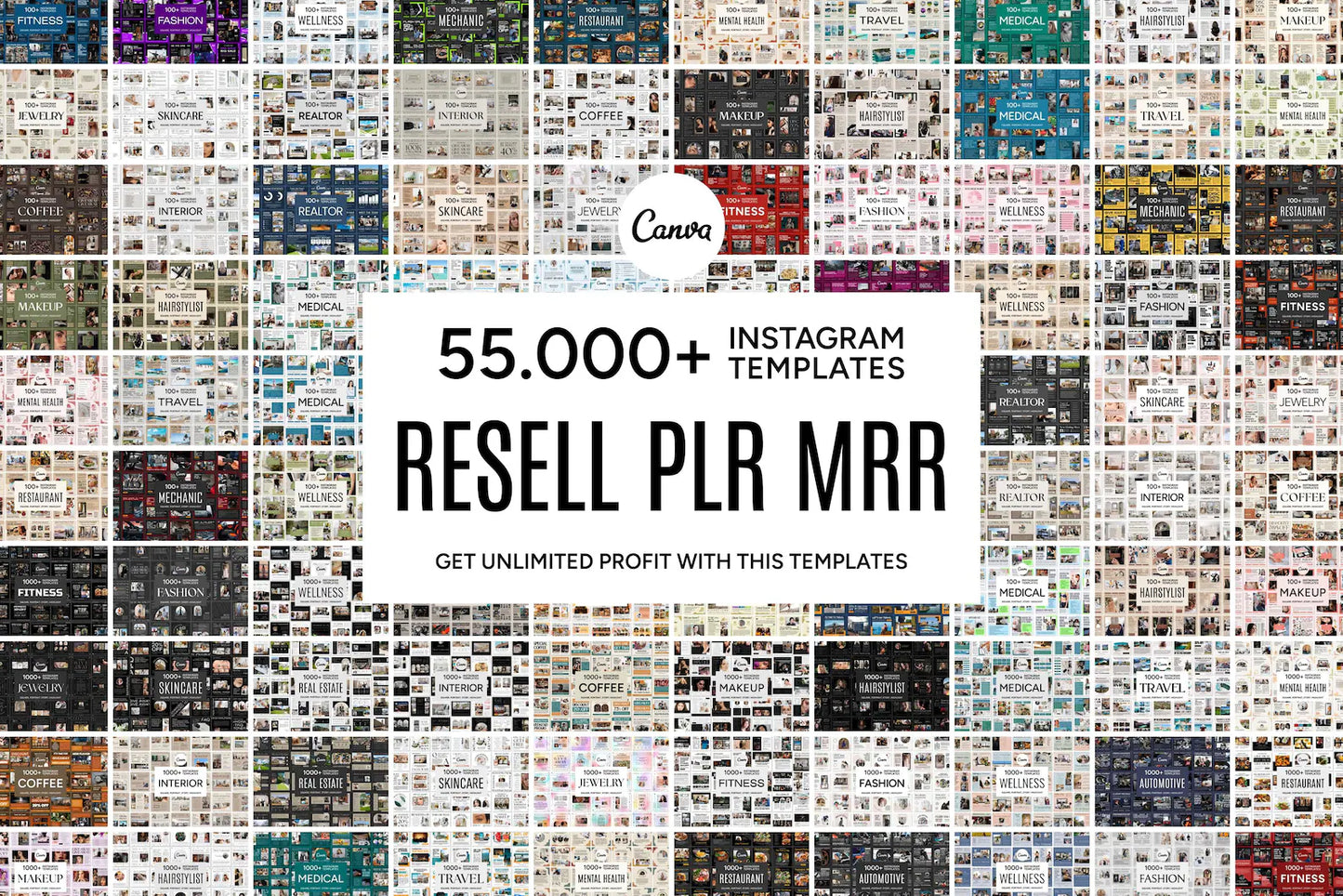 55,000+ Instagram Templates (PLR/MRR)