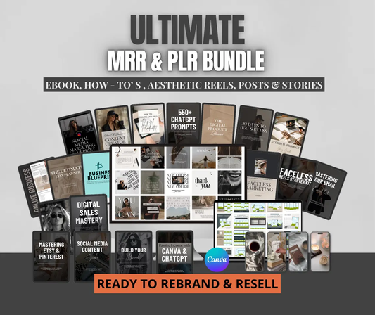 Ultimate EBook PLR MRR Bundle Passive Income, PLR Mrr Digital Products, Master Resell Rights, plr ebook, Master Resell Rights Education, dfy